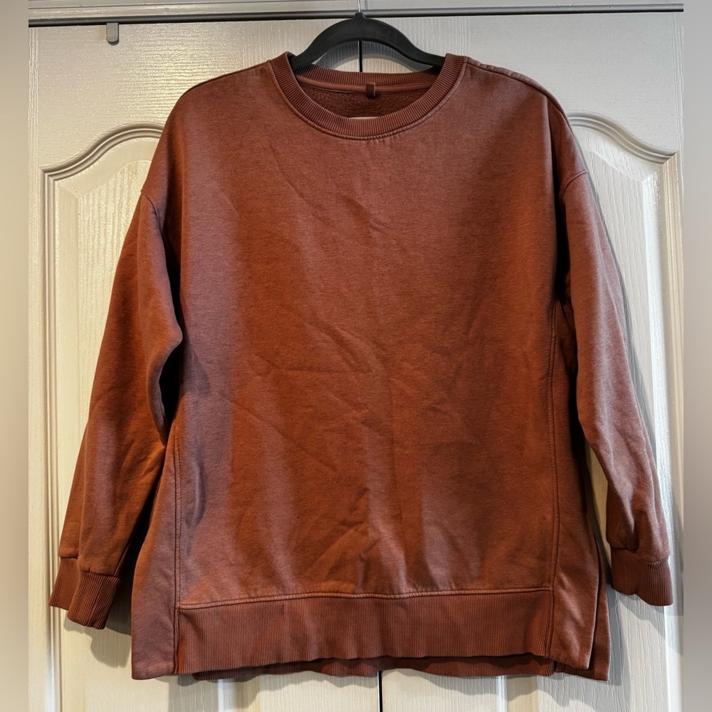 Lou & Grey Mauve Pink Oversized Crewneck Sweatshirt - Size S